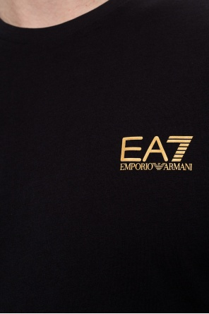 shirt with logo EA7 Emporio Armani Black T GenesinlifeShops